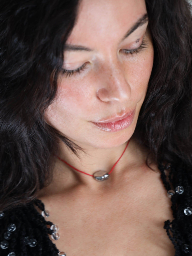 Single Silver Pearl Necklace necklace Bagatiba