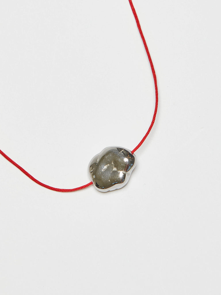 Single Silver Pearl Necklace necklace Bagatiba