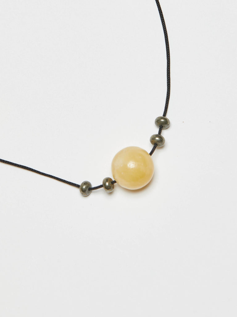 Yellow Jade Beaded Necklace necklace Bagatiba
