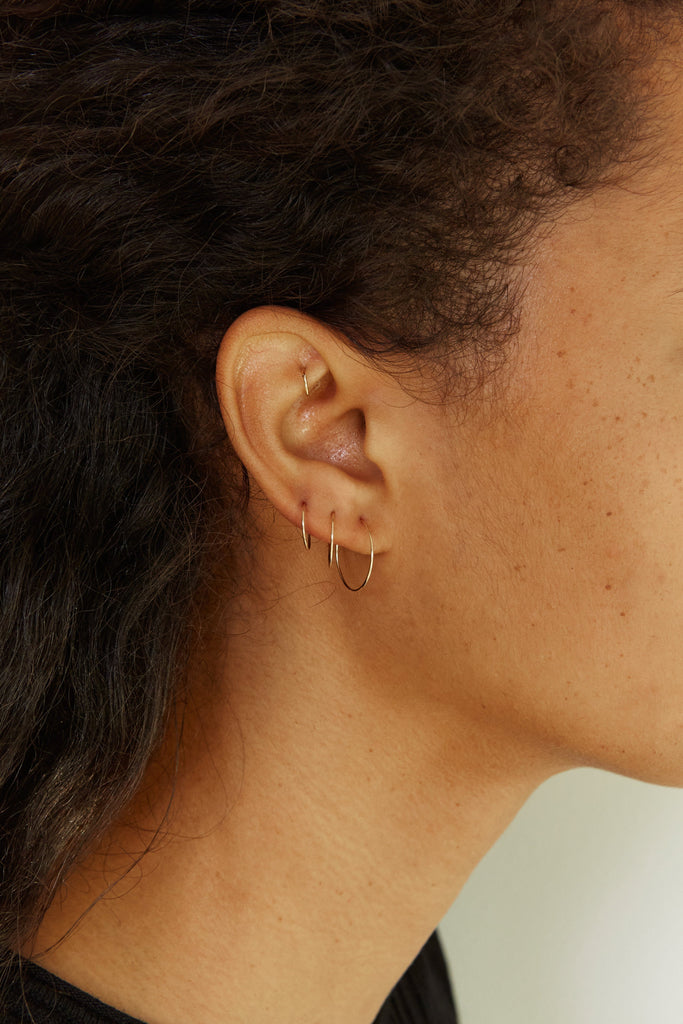 14K 303 Mini Hoops Earrings Bagatiba