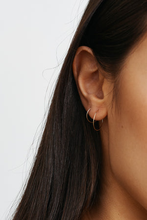 14K 303 Mini Hoops - rollover