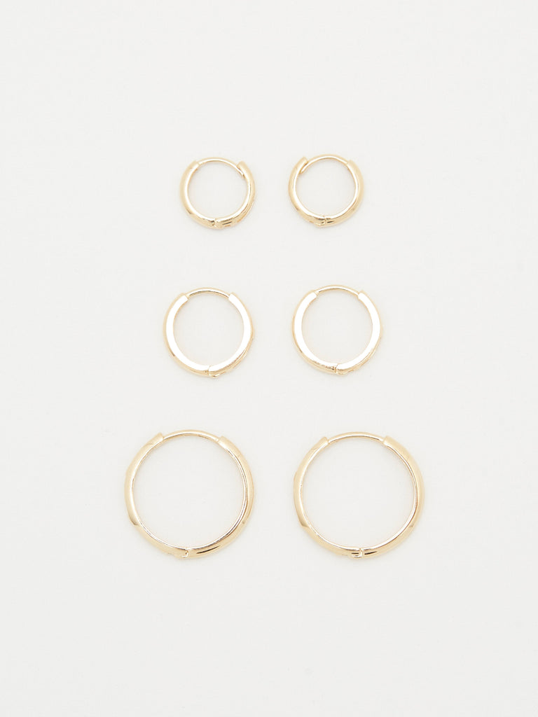 14K Small Huggie Hoops Earrings Bagatiba