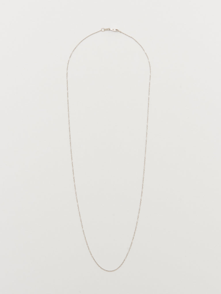 14K White Gold 18" Simple Necklace Necklace bagatiba