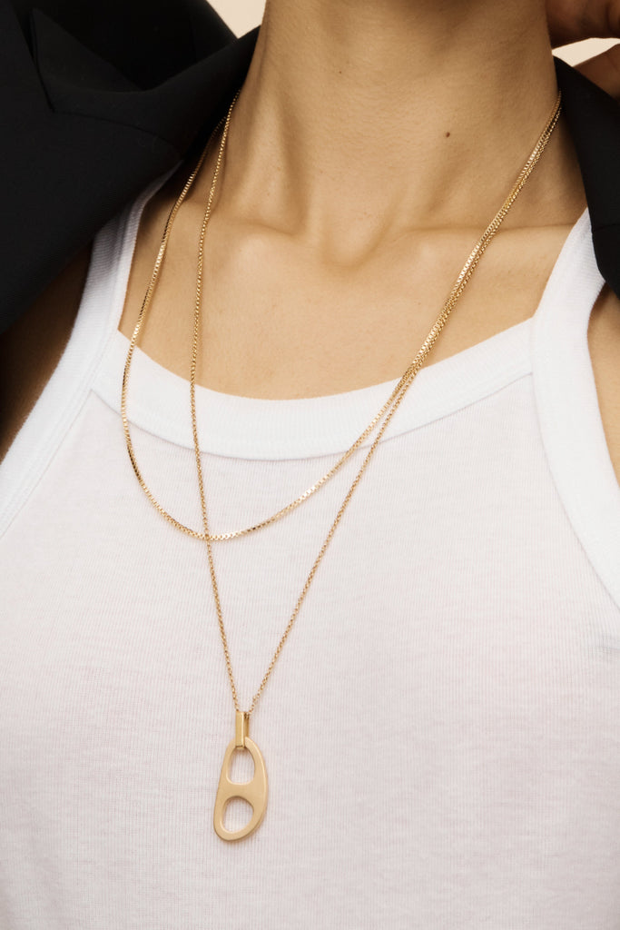 Adjustable Gold Tab Necklace Necklace bagatiba