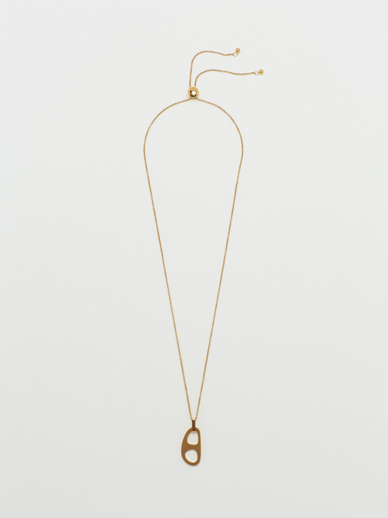 Full view flat lay of Adjustable Gold Tab Necklace Necklace bagatiba