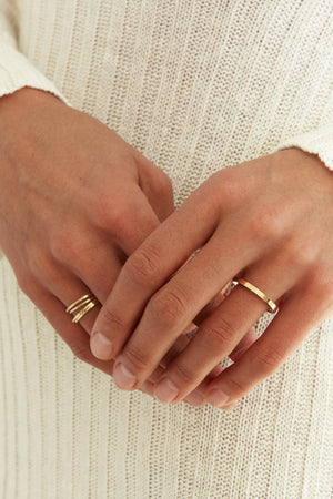 Brushed Gold Ring - rollover