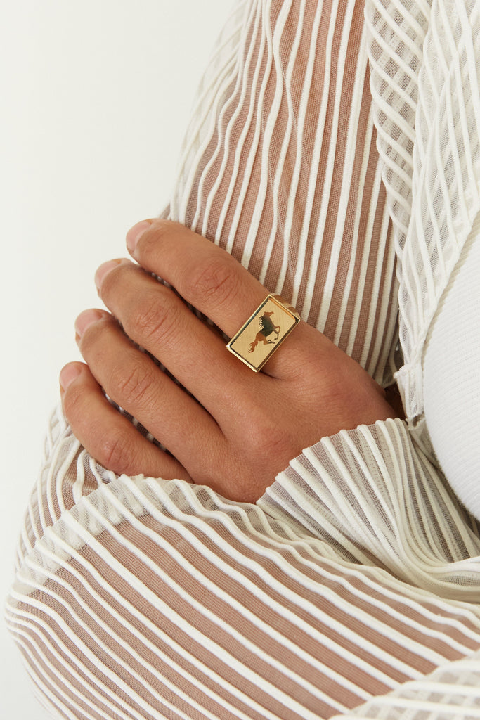 Horse Signet Ring charm Bagatiba