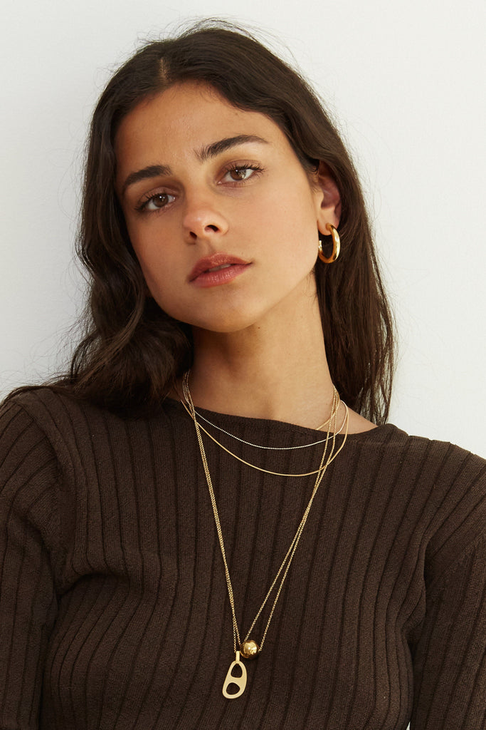Mini Gold Hollow Hoops Earrings Bagatiba