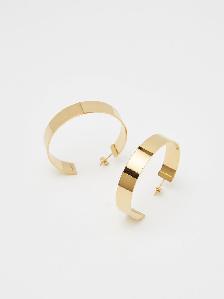 overhead view flat lay of Oversized Roma Hoops Earrings Bagatiba
