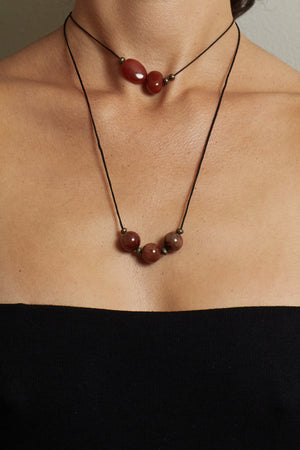 Rutilated Quartz Trio Necklace - rollover