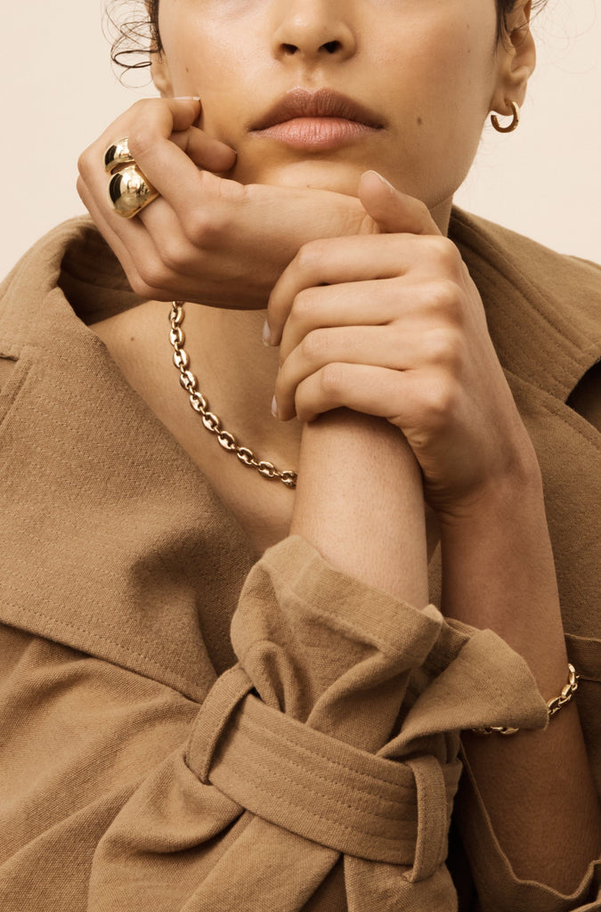 Small Gold Orb Ring Ring bagatiba