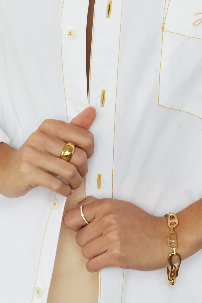 Small Gold Orb Ring Ring bagatiba