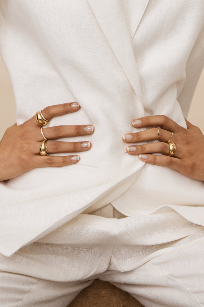 Small Gold Orb Ring Ring bagatiba
