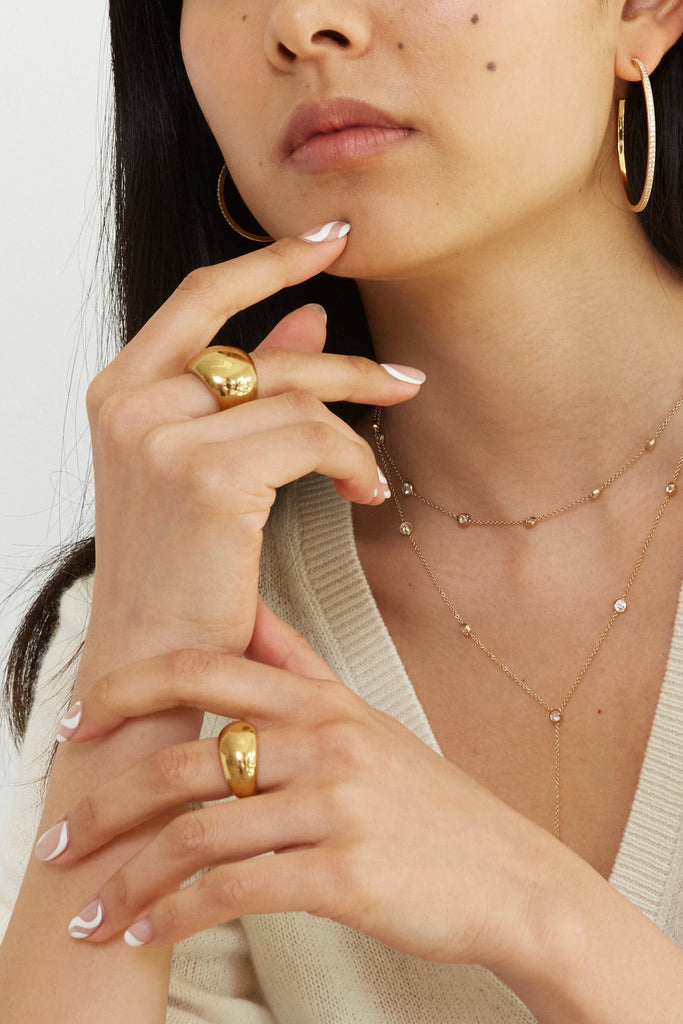 Small Gold Orb Ring Ring bagatiba