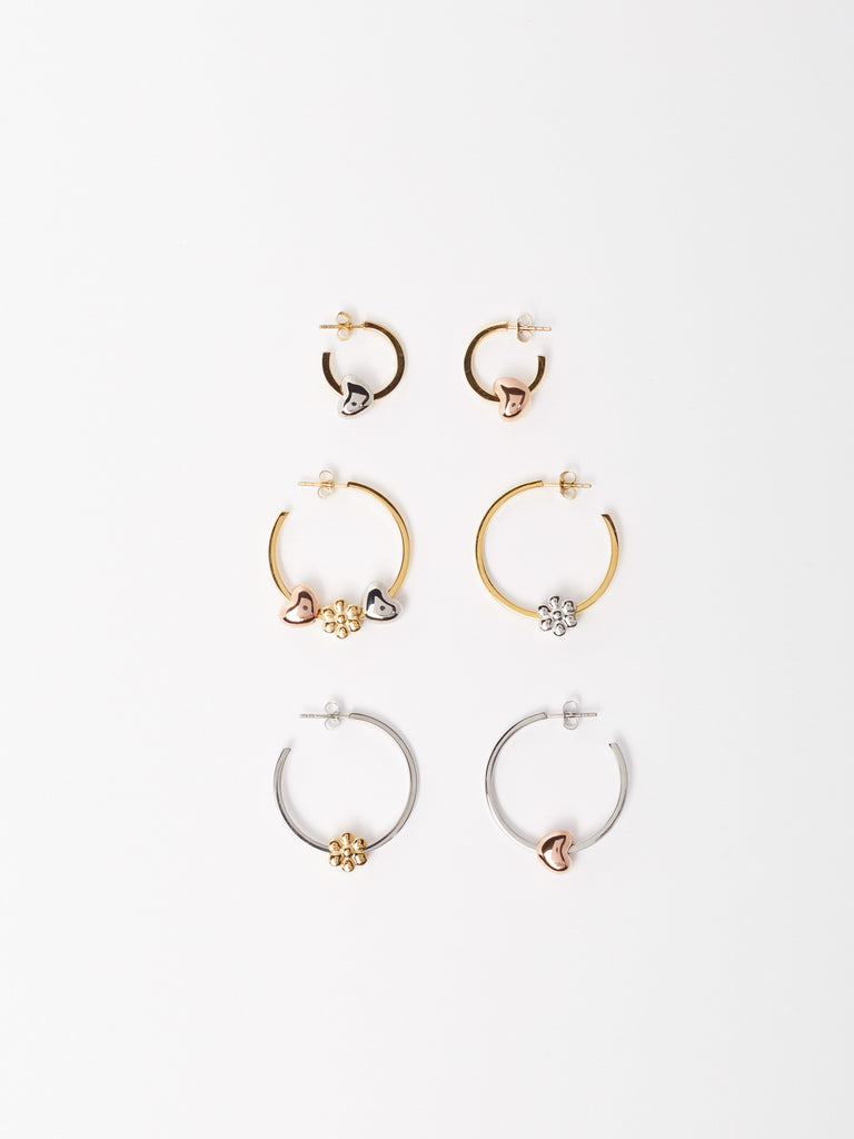Small Simple Gold Hoops Earrings Bagatiba