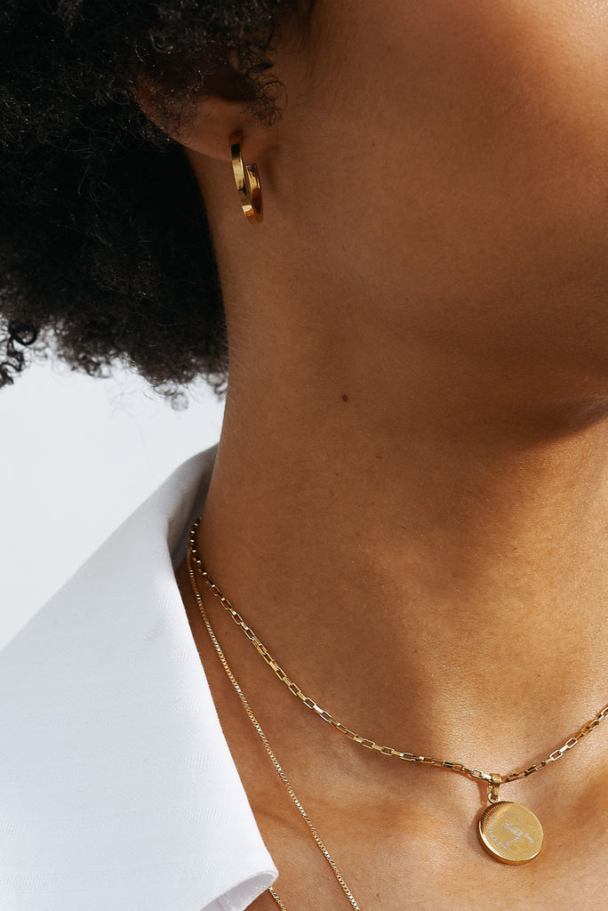 Small Simple Gold Hoops Earrings Bagatiba