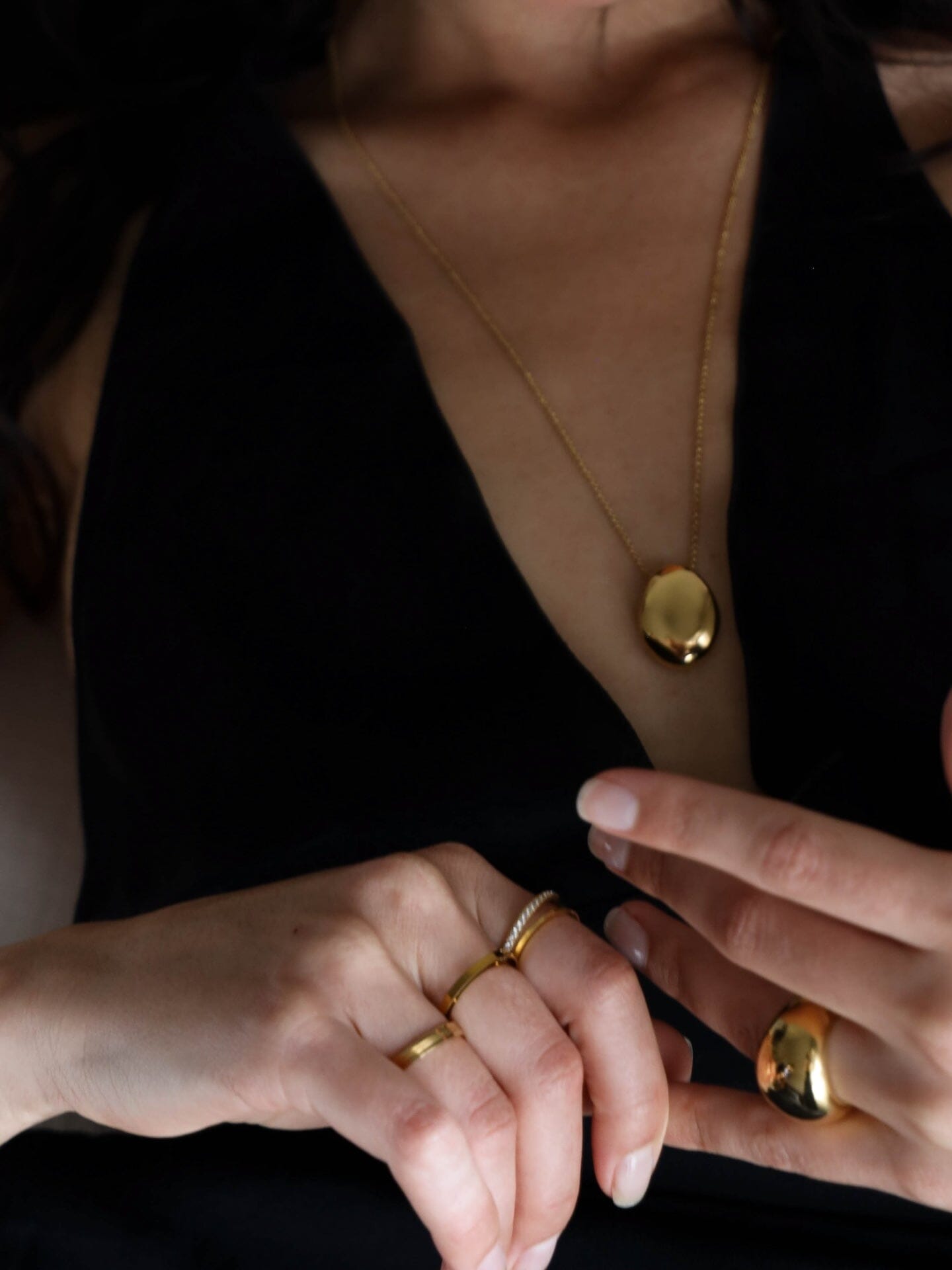 Brushed Gold Ring Ring Bagatiba 