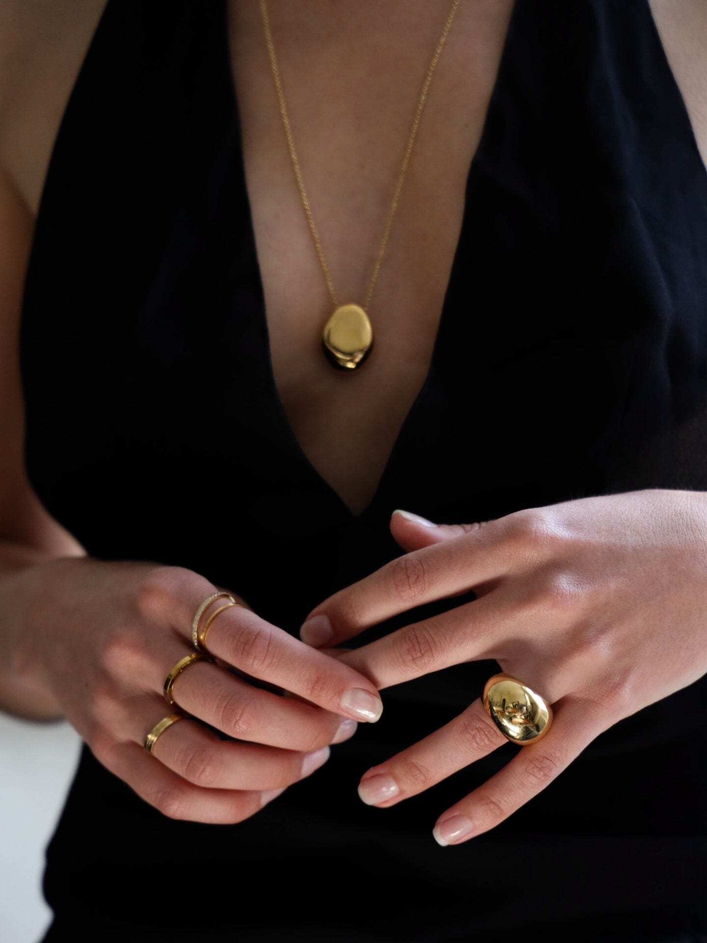Large Gold Orb Ring Ring bagatiba 
