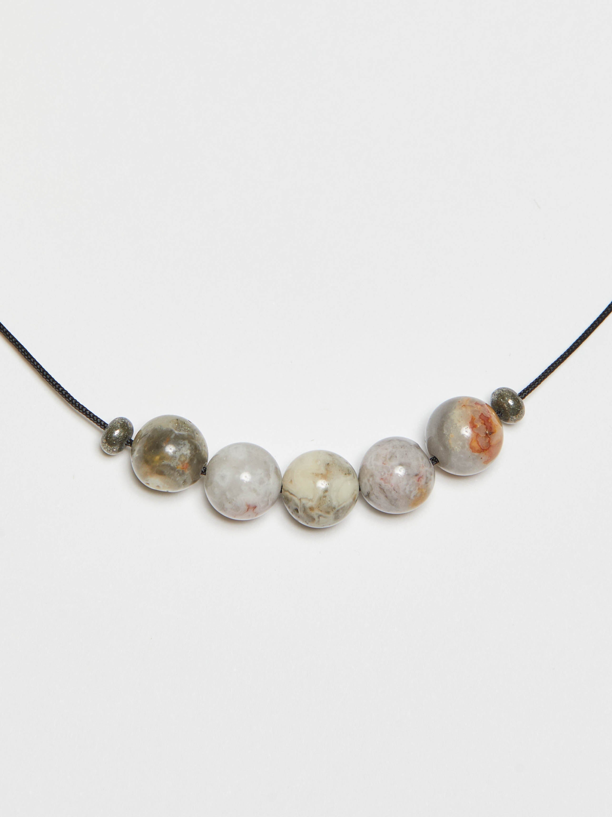 Mini Agate Beaded Necklace necklace Bagatiba 