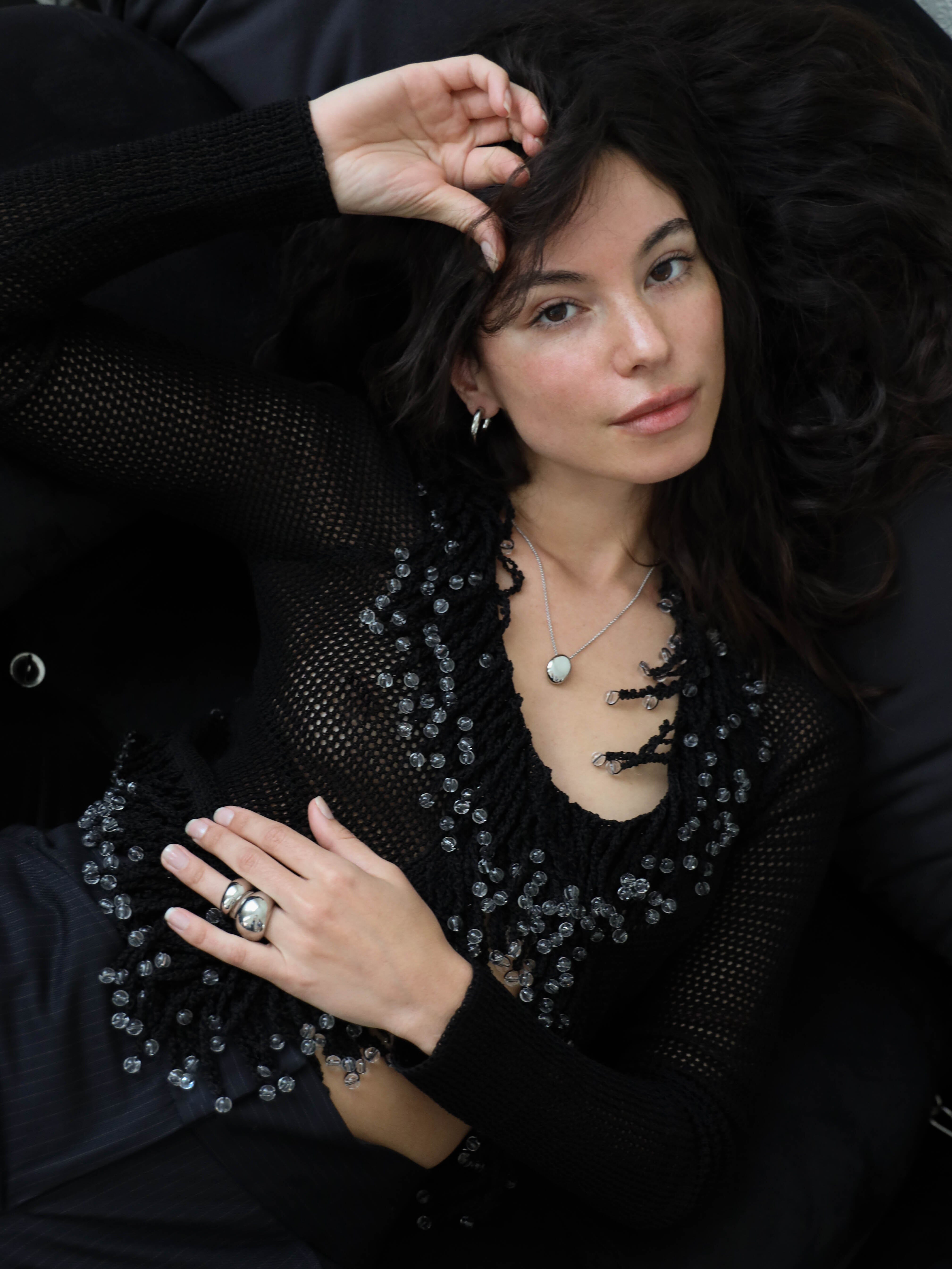 Mini Silver Hollow Hoops Earrings Bagatiba 