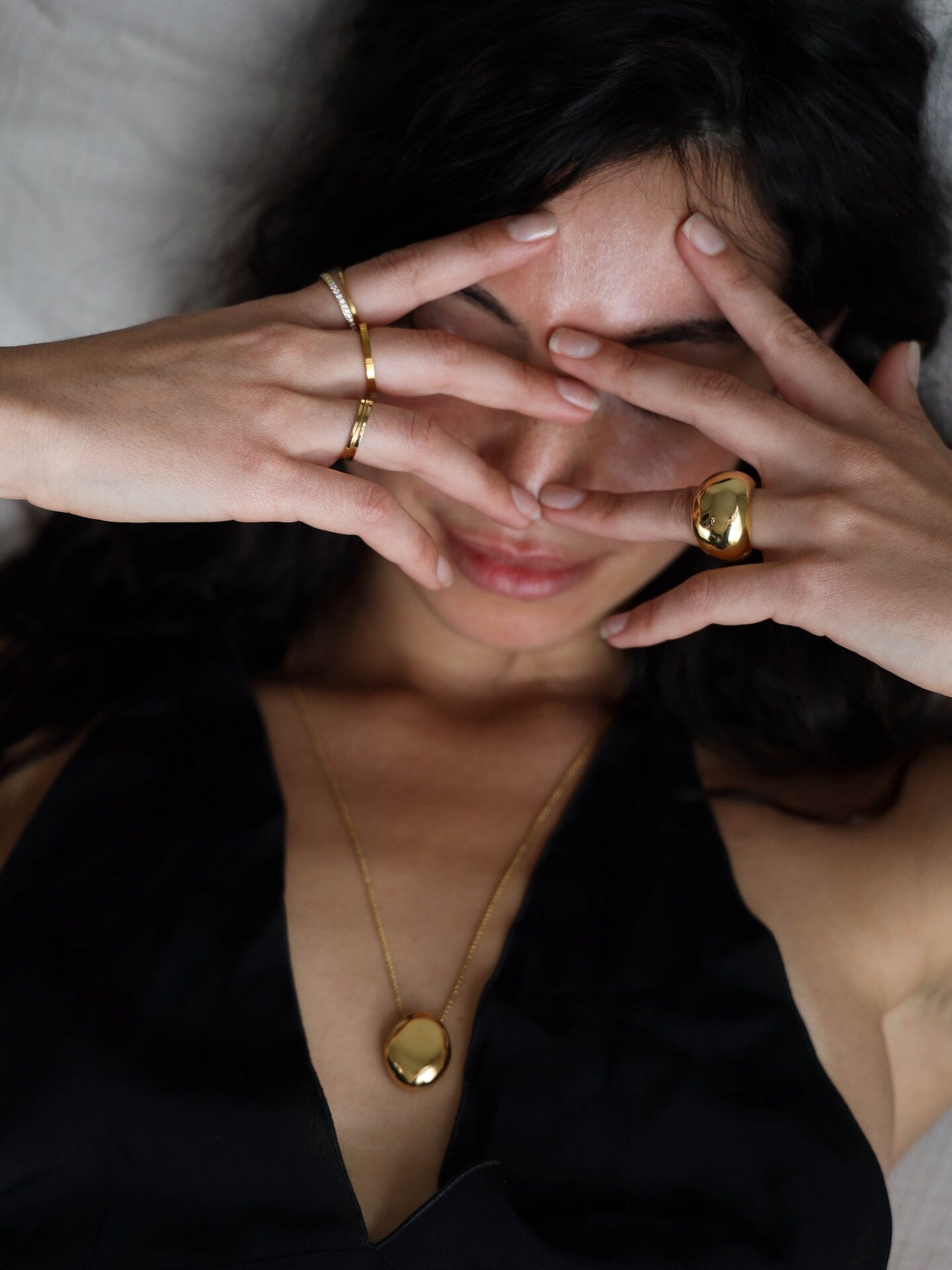 Polished Gold Ring Ring Bagatiba 