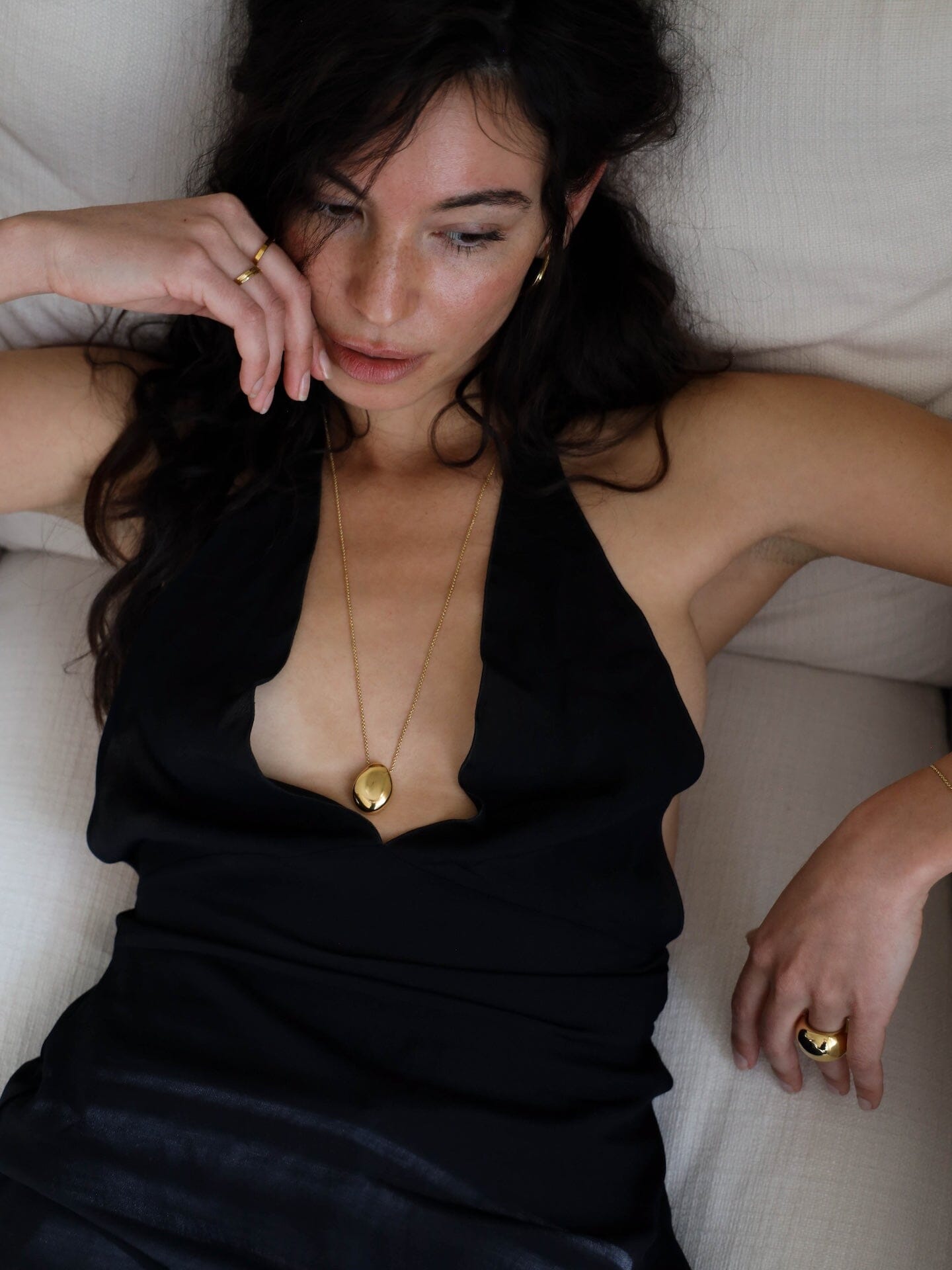 Simple Gold Hoops Earrings Bagatiba 