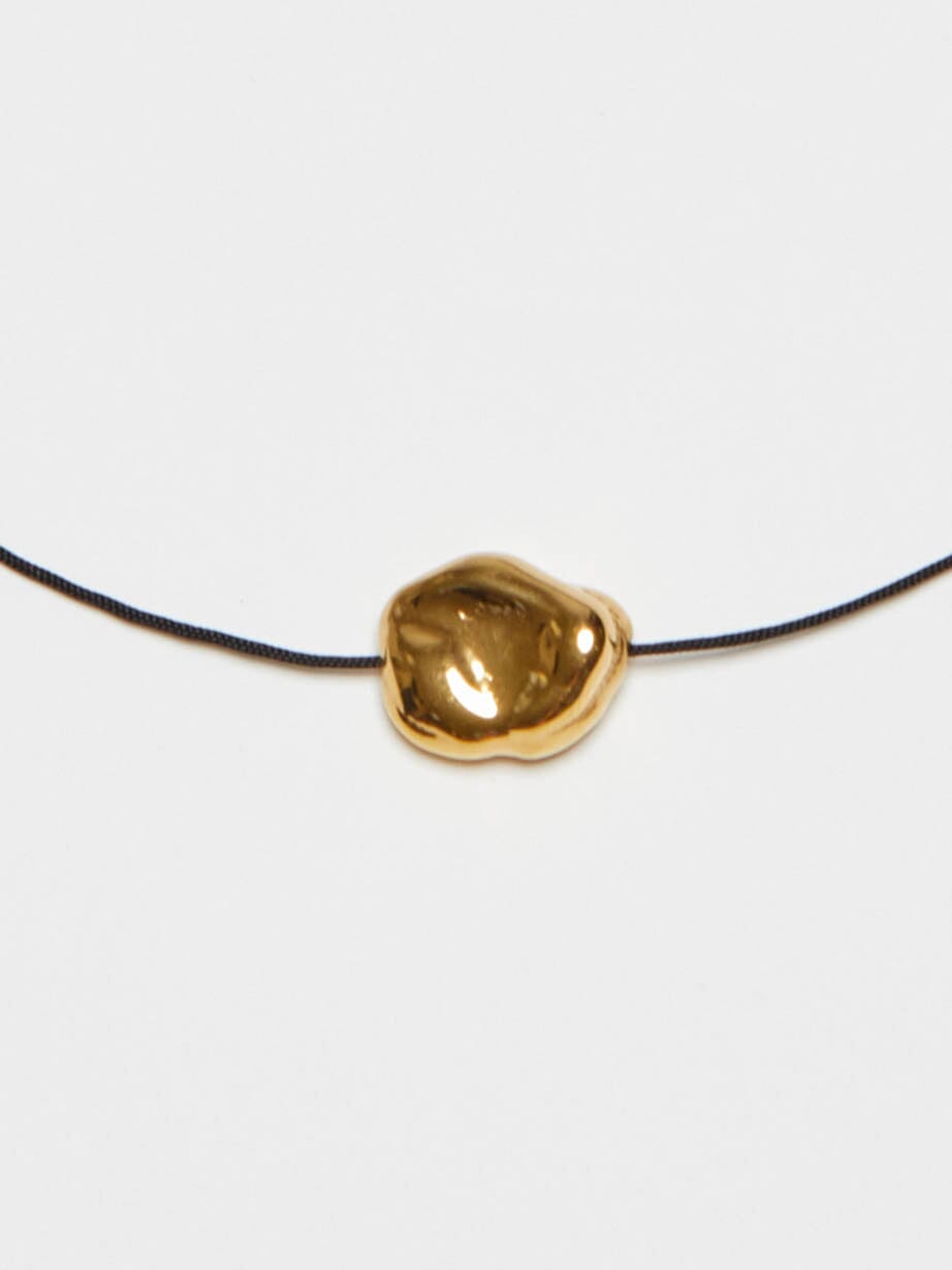 Single Gold Pearl Necklace necklace Bagatiba 