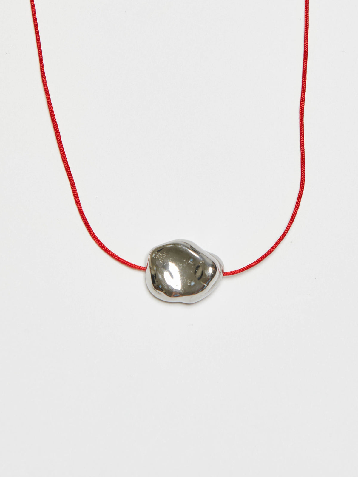 Single Silver Pearl Necklace necklace Bagatiba 