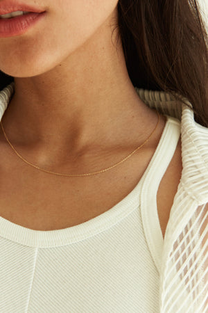 14K 16" Simple Necklace - rollover