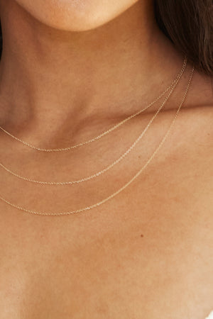 14K 20" Simple Necklace - rollover