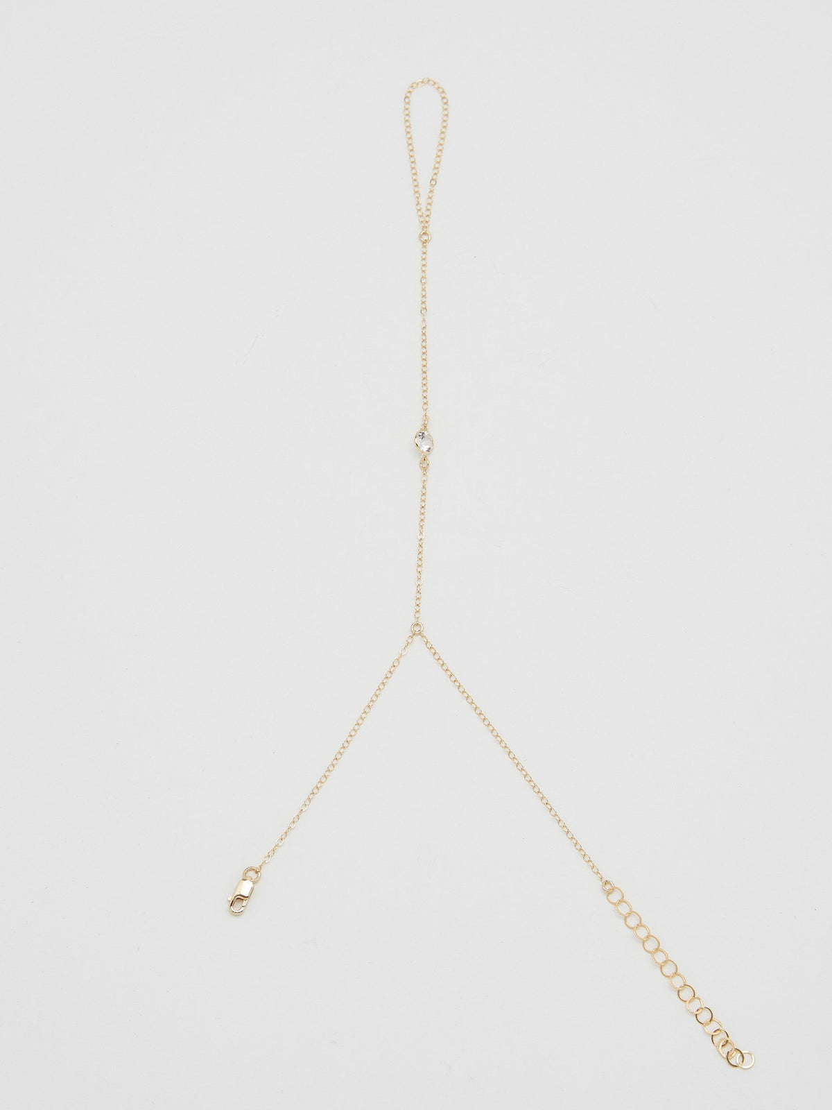 Full view flat lay of 14K Emma Finger Bracelet Bracelet Bagatiba 