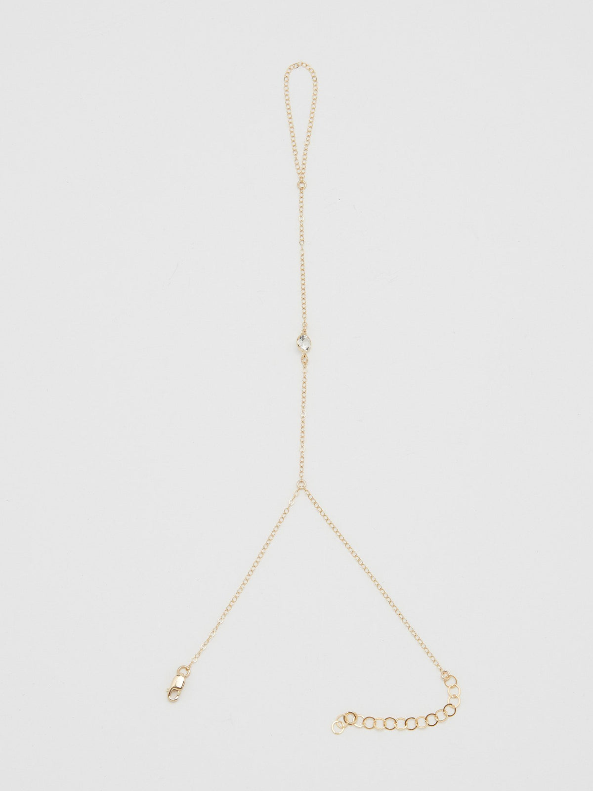 Full view flat lay of 14K Emma Finger Bracelet Bracelet Bagatiba 