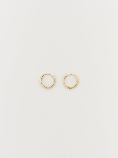 14K Small Huggie Hoops