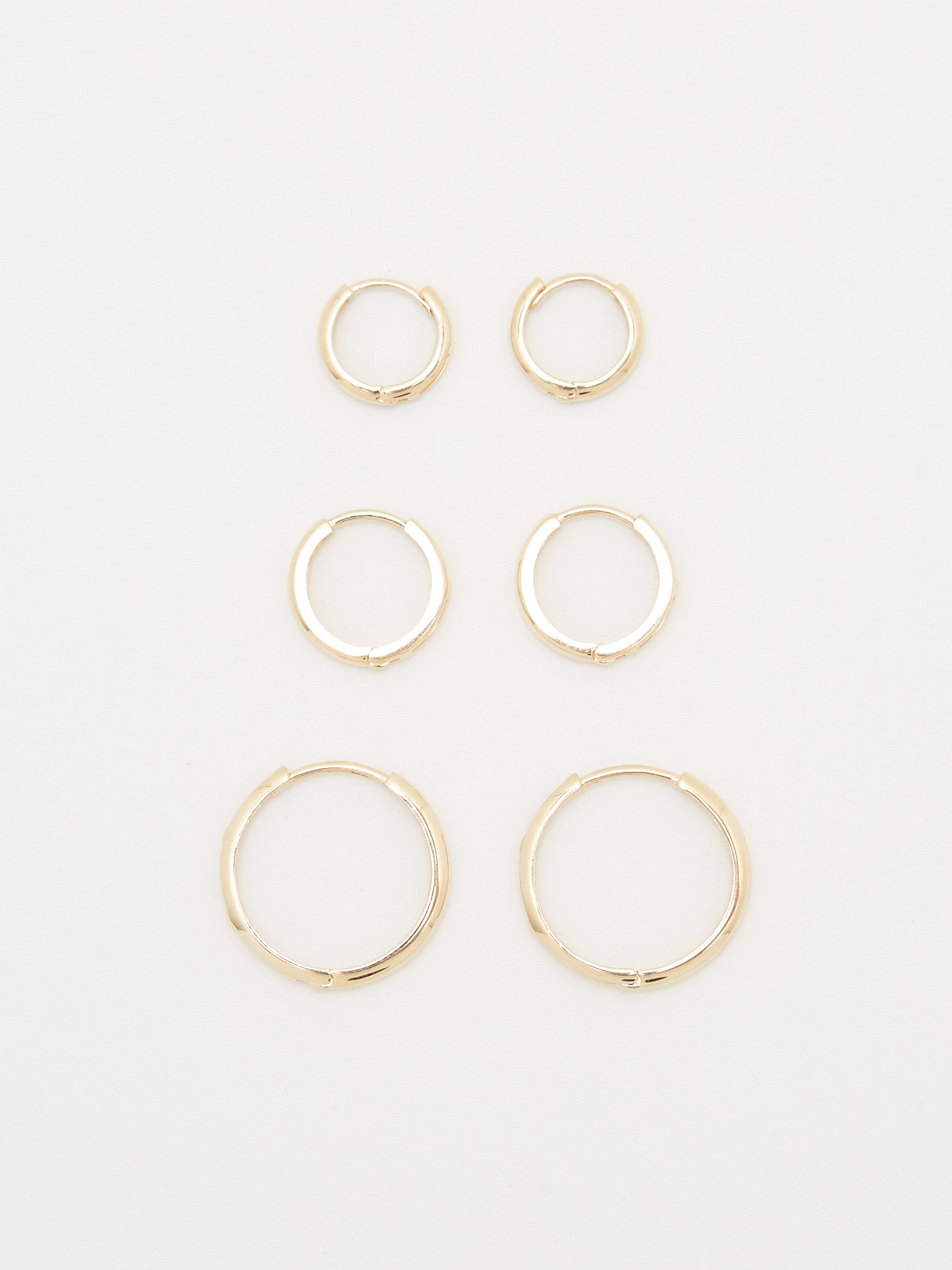 14K Small Huggie Hoops Earrings Bagatiba 
