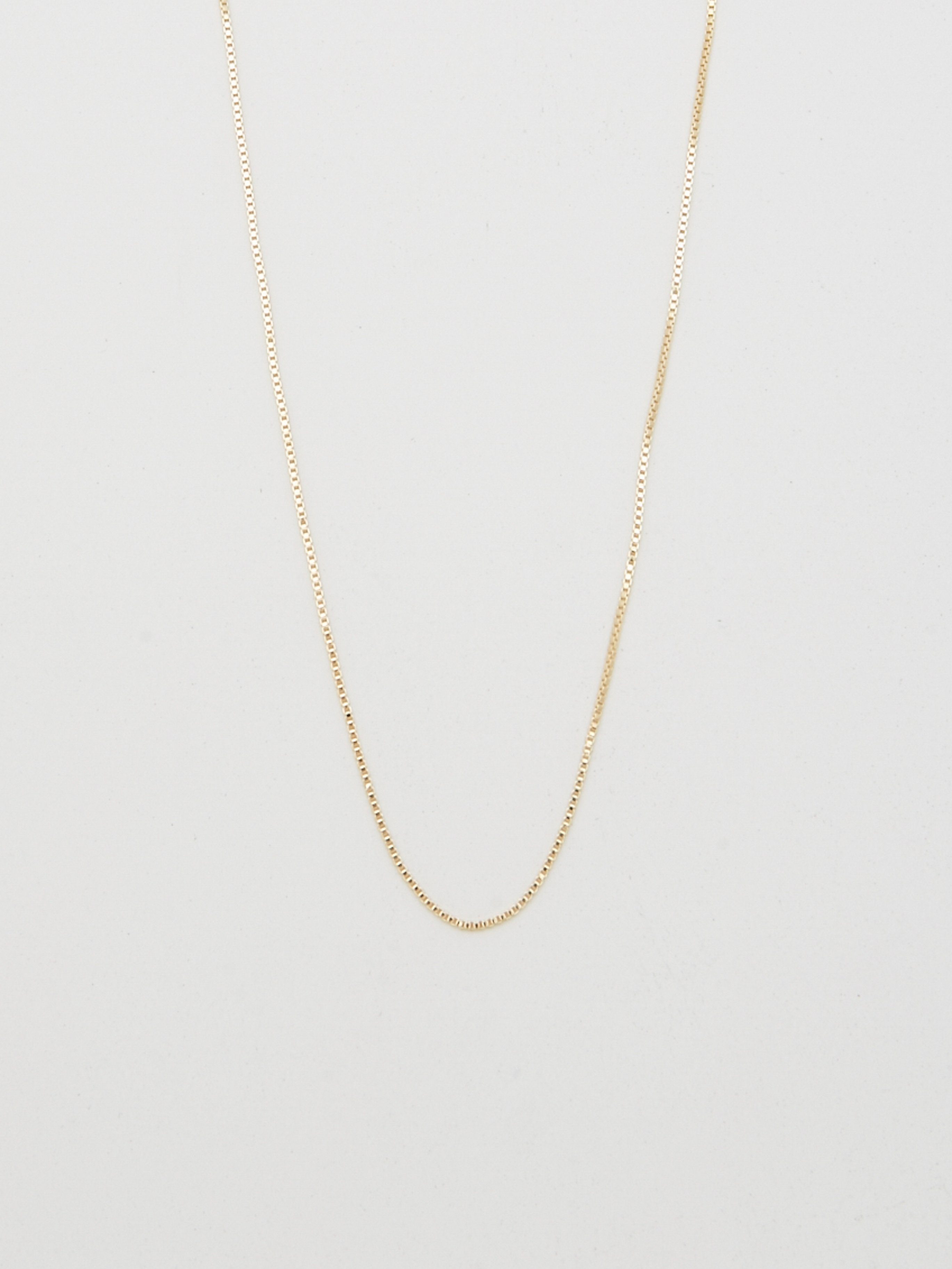 Cropped flat lay view of 22" Thick Vintage Square Chain Necklace bagatiba 