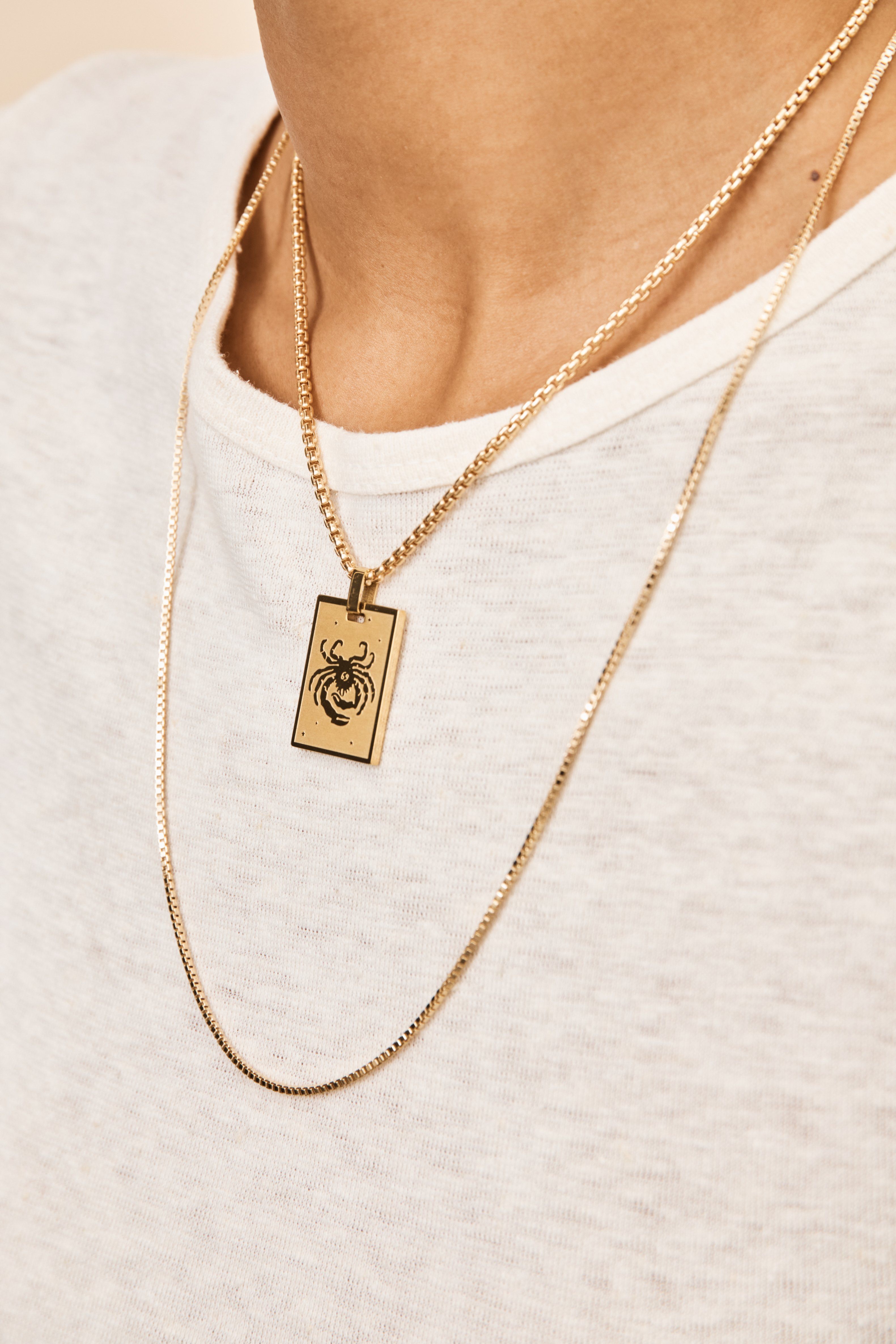22" Thick Vintage Square Chain Necklace bagatiba 