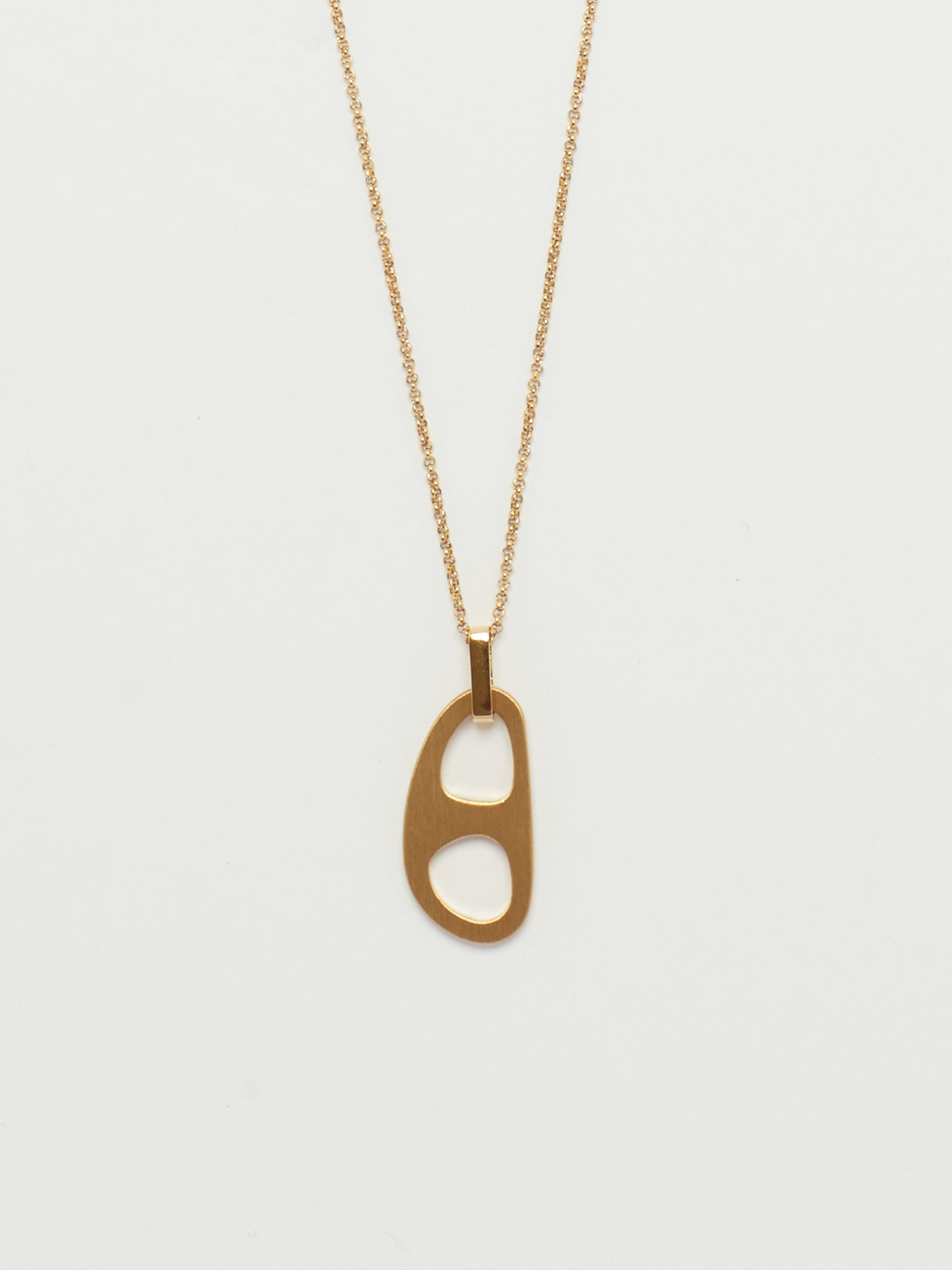 Detail shot flat lay of Adjustable Gold Tab Necklace Necklace bagatiba 