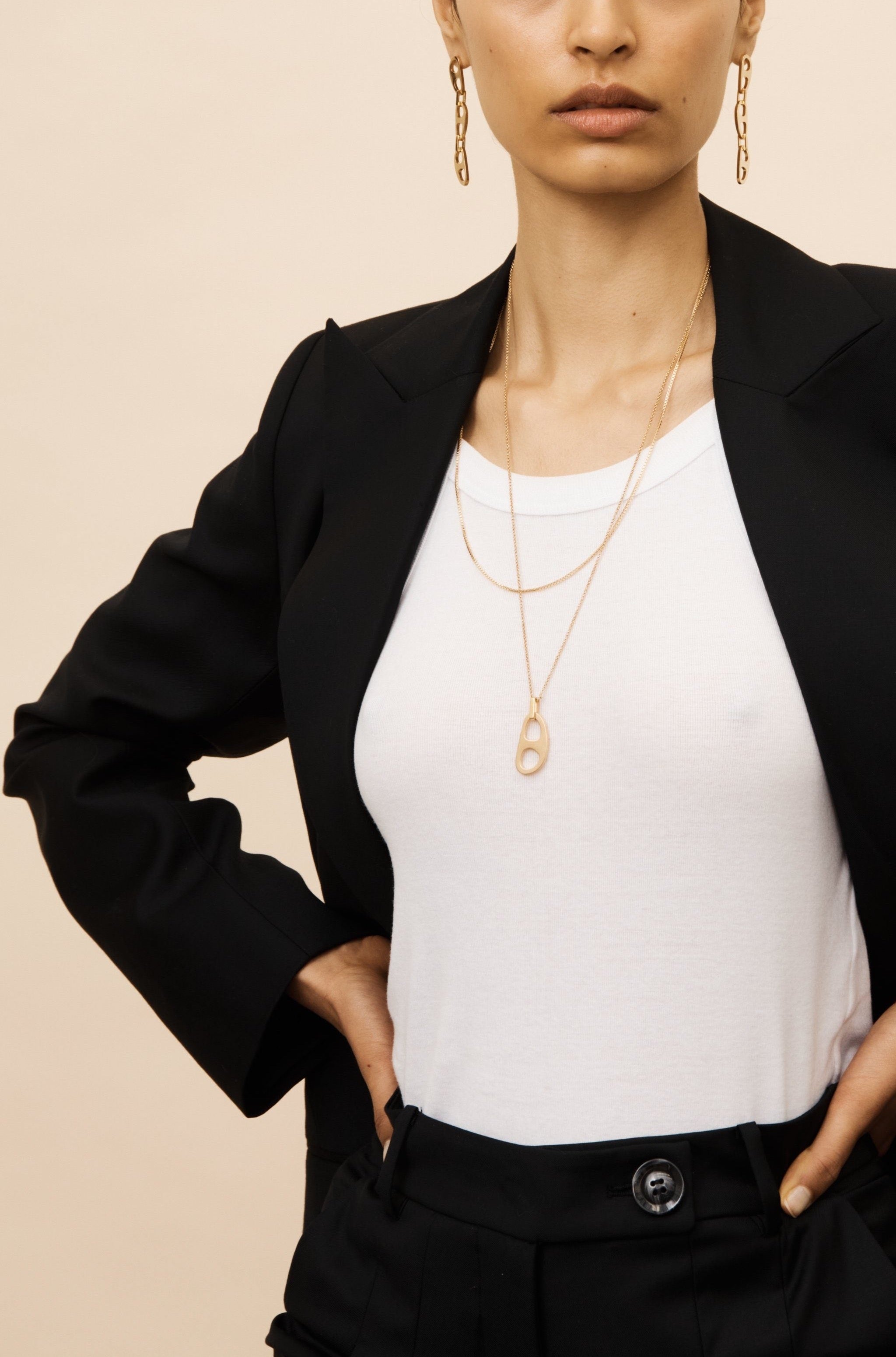 Adjustable Gold Tab Necklace Necklace bagatiba 