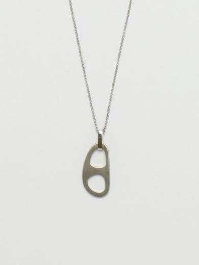 Adjustable Silver Tab Necklace