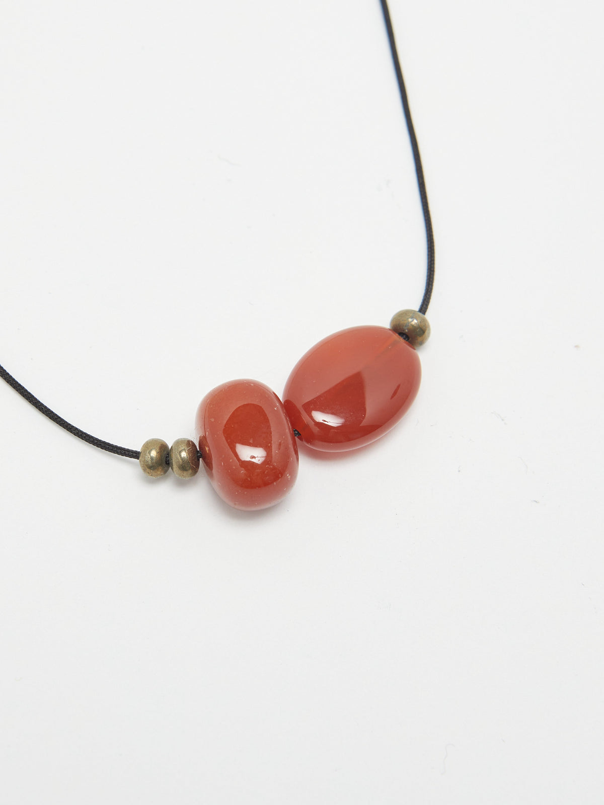 Double Red Agate Necklace necklace Bagatiba 