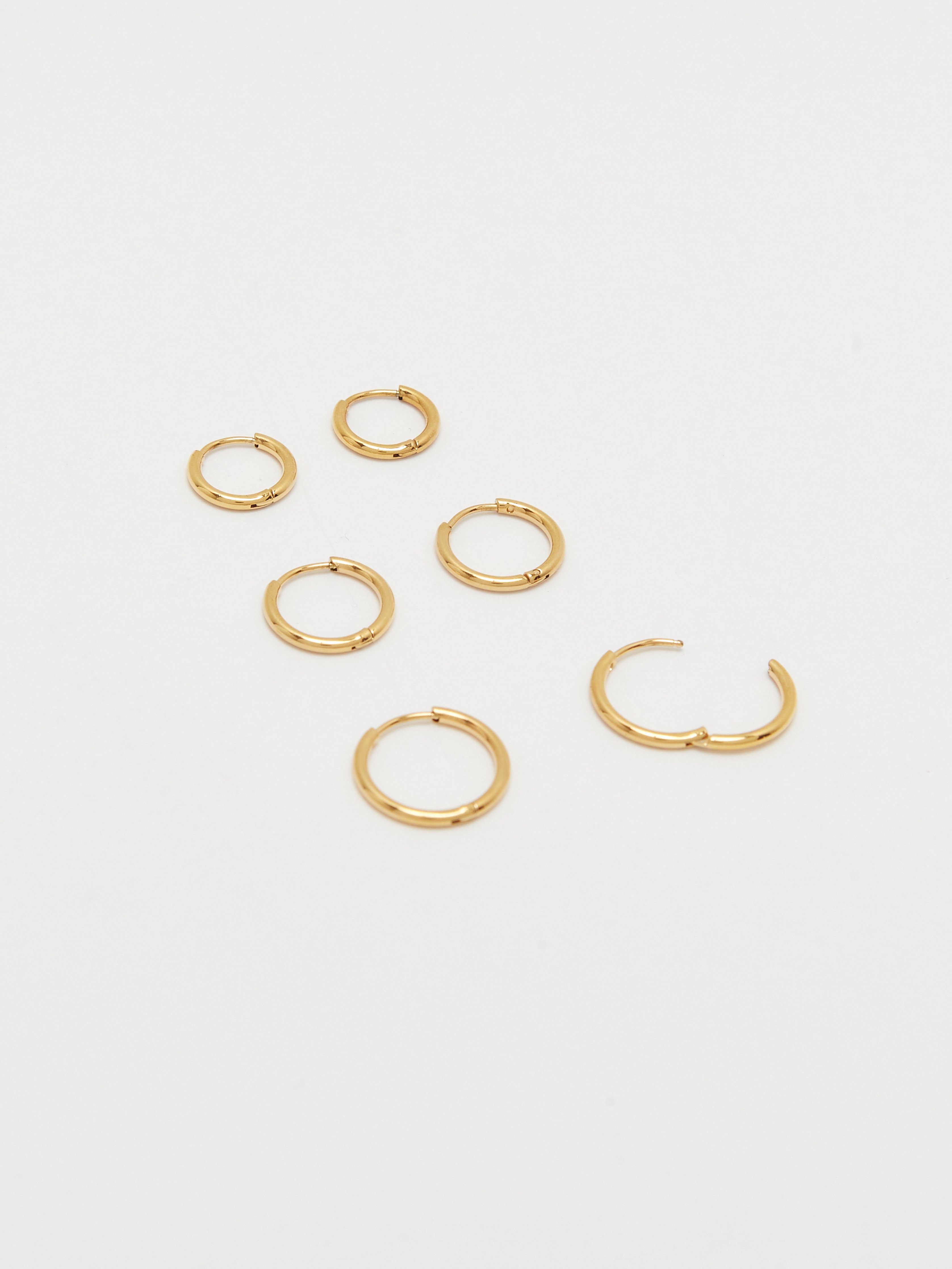 Large Gold Eco Huggies Earrings Bagatiba 