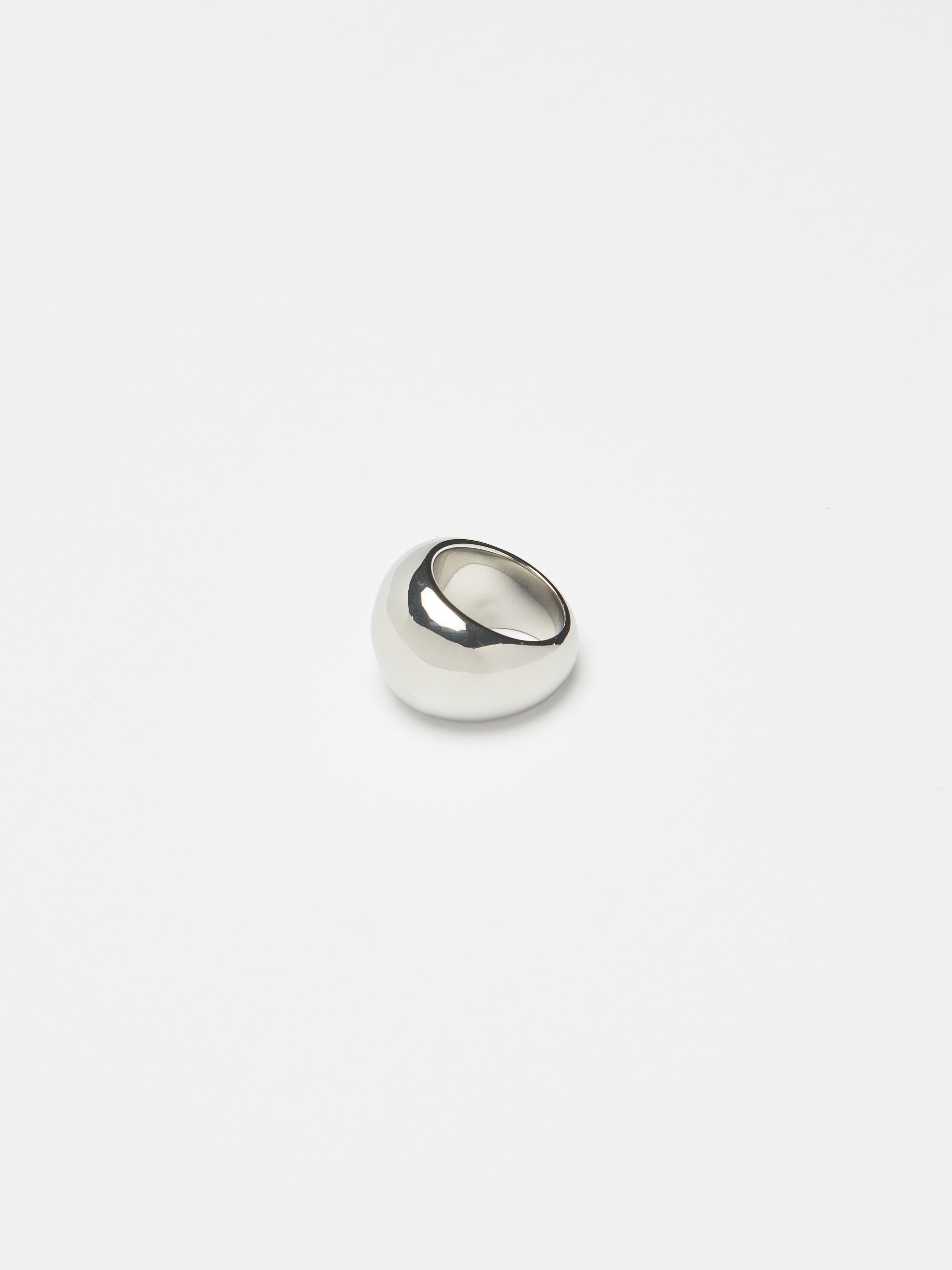 Full view flat lay of Large Silver Orb Ring Ring bagatiba 