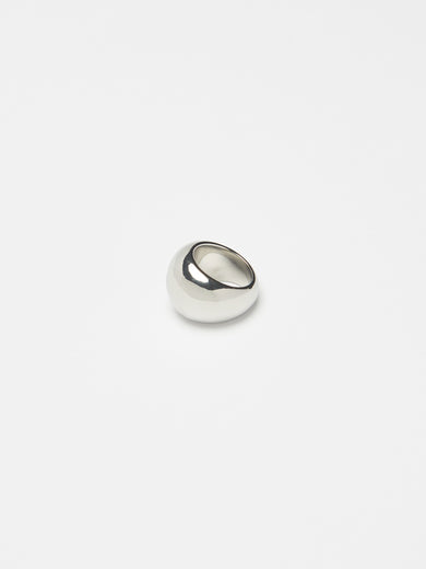 Large Silver Orb Ring