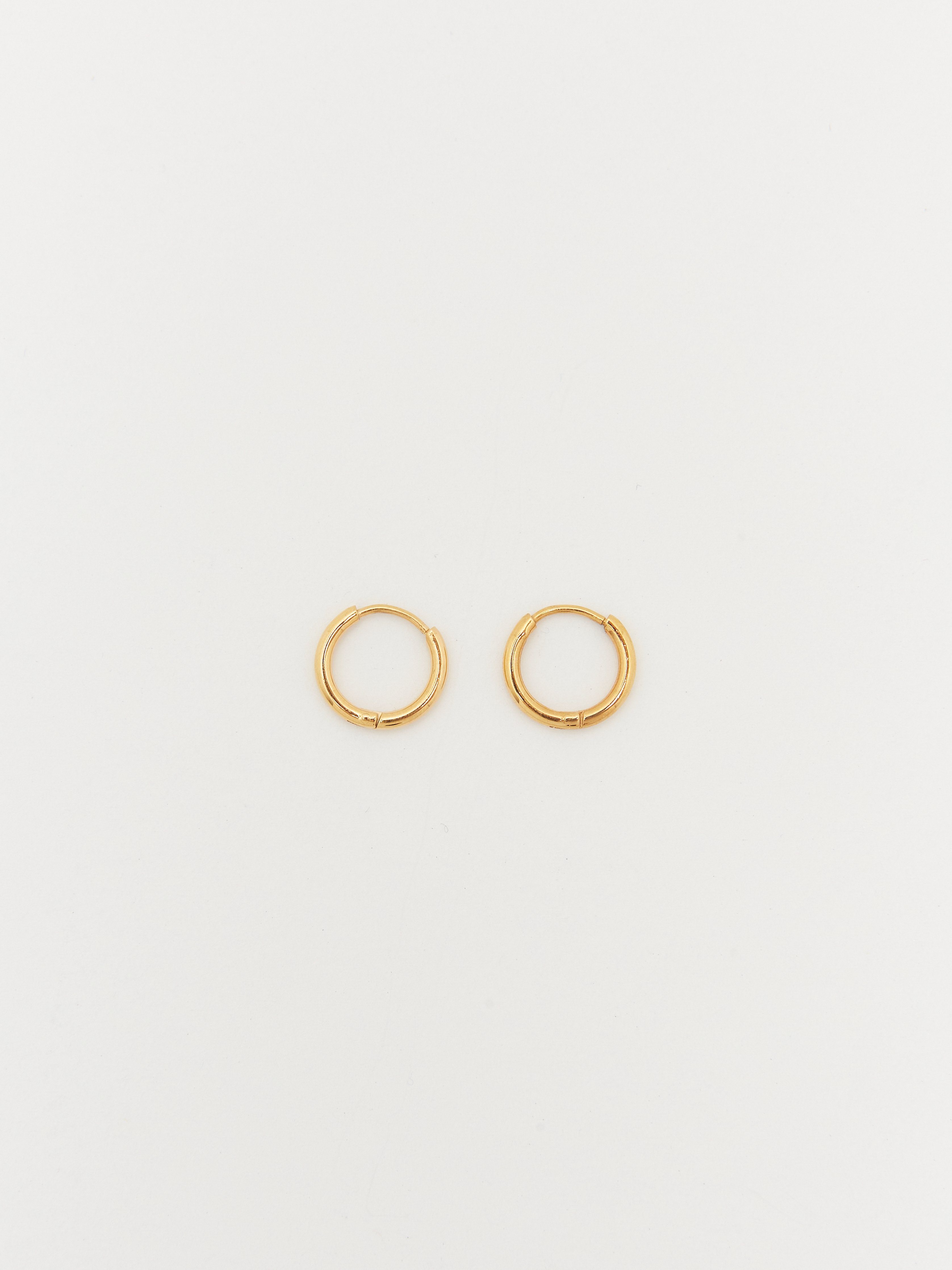 Medium Gold Eco Huggies Earrings Bagatiba 