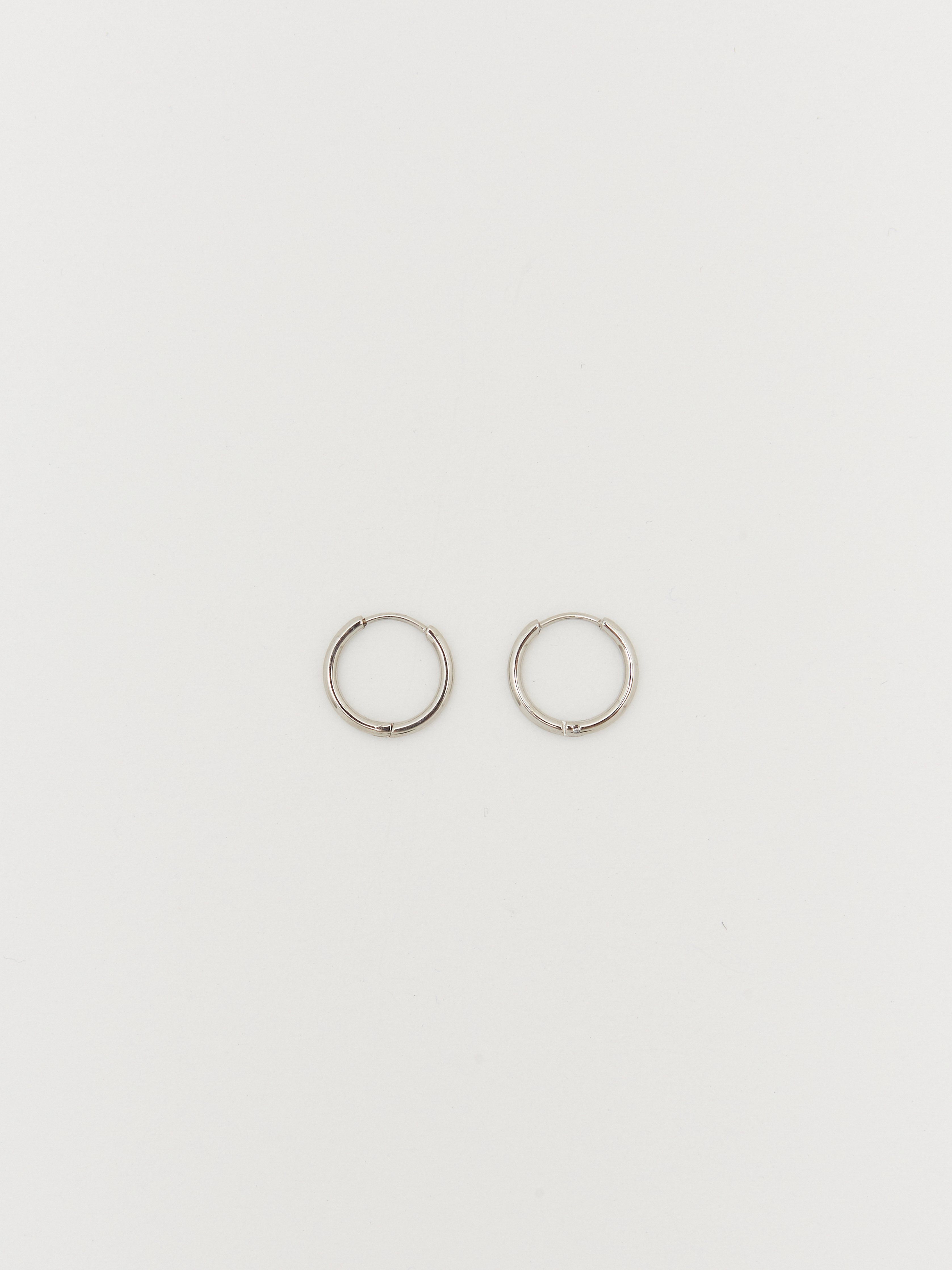 Medium Silver Eco Huggies Earrings Bagatiba 