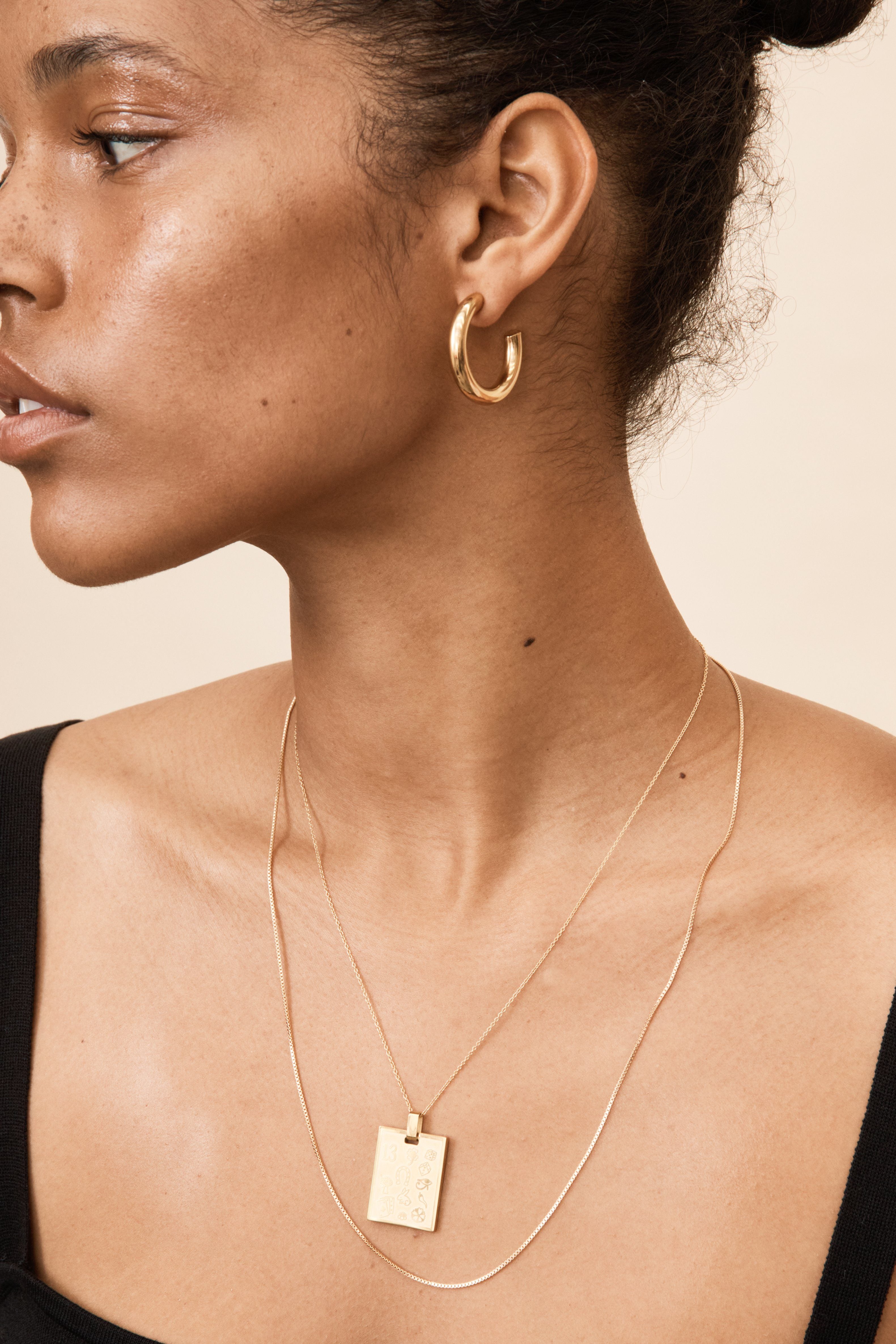 Mini Gold Hollow Hoops Earrings Bagatiba 