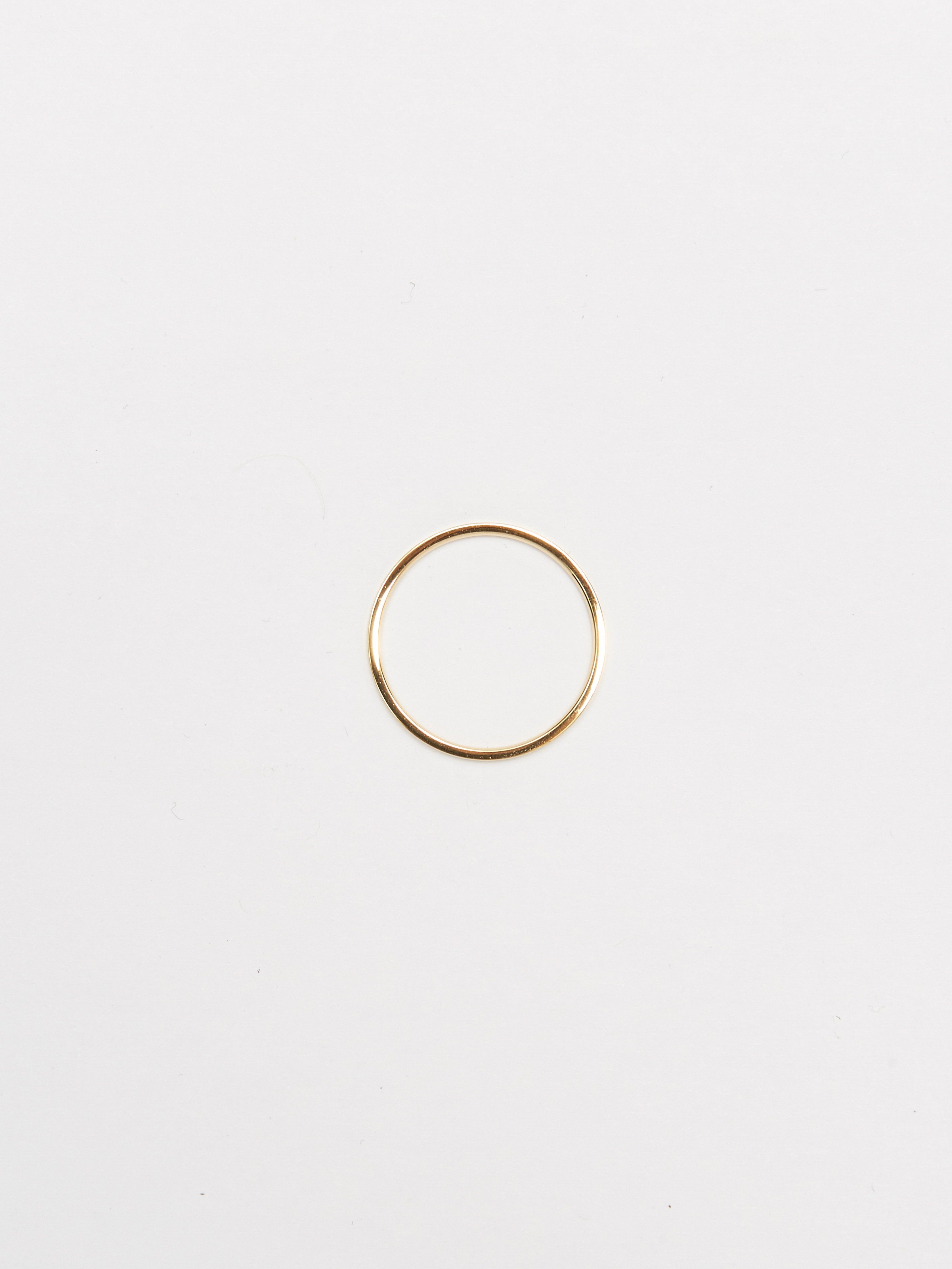 Full view flat lay of Polished Gold Ring Ring Bagatiba 