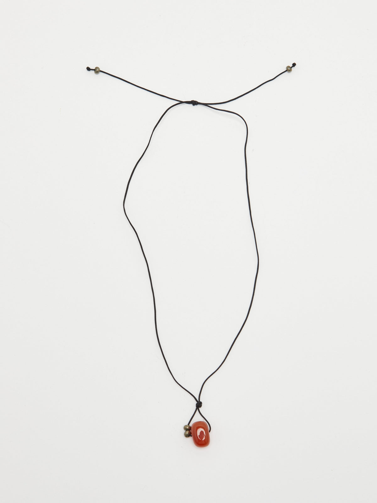 Red Agate Drop Necklace necklace Bagatiba flat lay