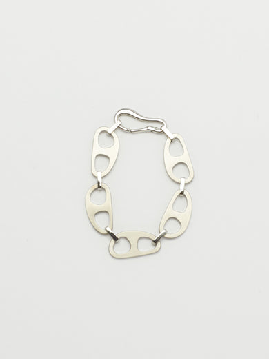 Silver Brushed Tab Bracelet