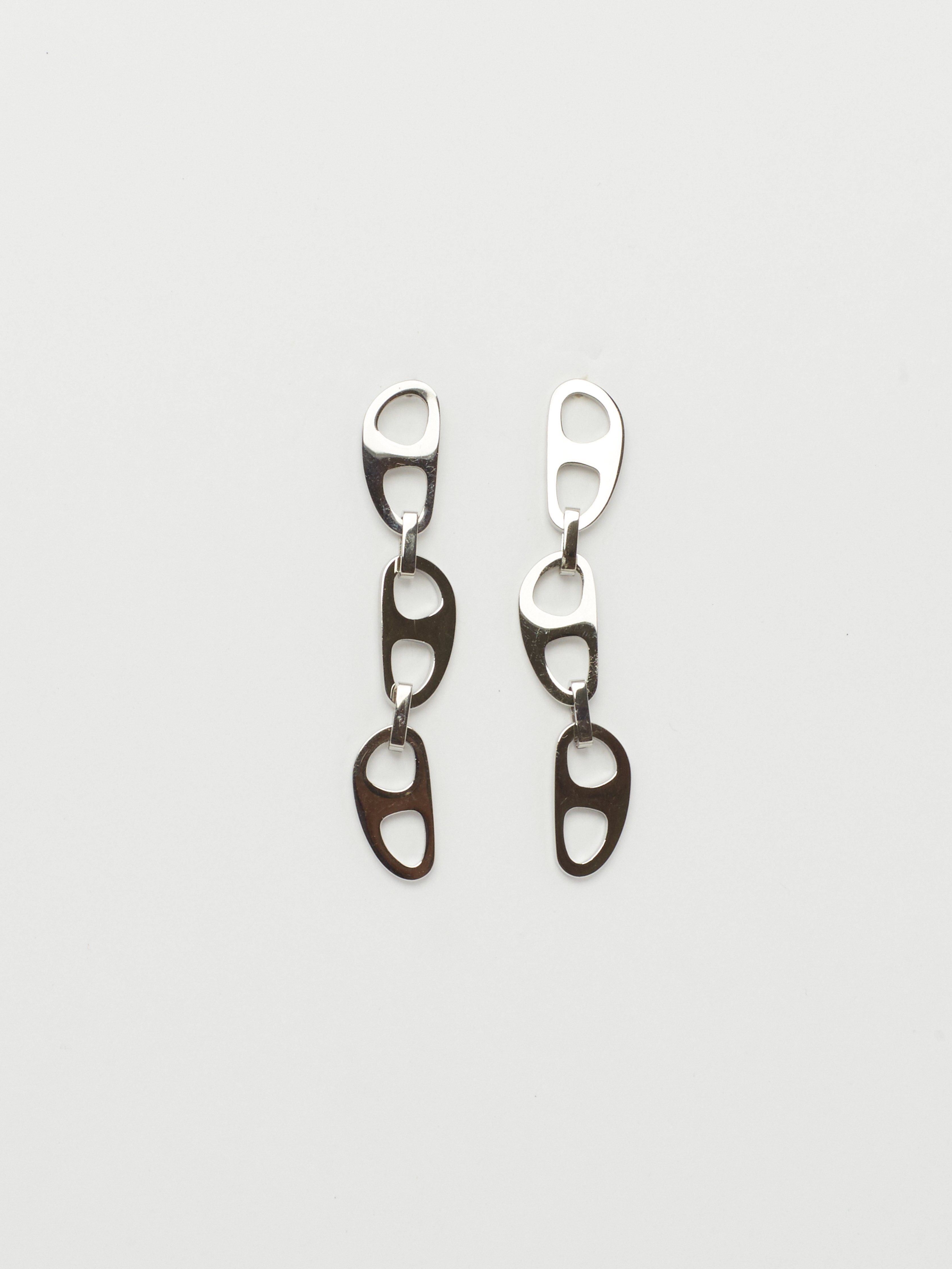 Full view flat lay of Silver Tab Drop Earrings Earrings bagatiba 